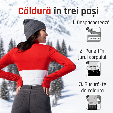 Centura termica cu incalzire 100% naturala Heating Belt, 1 bucata, Terratherm 785698