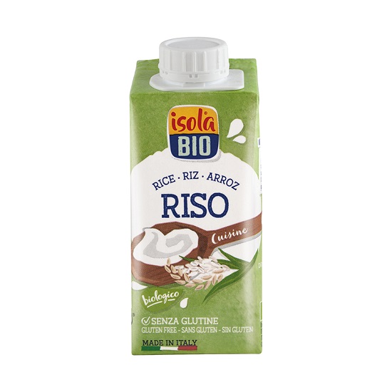 Crema Bio din orez pentru gatit fara gluten, 200 ml, Isola