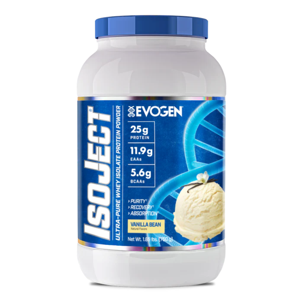Izolat proteic din zer Isoject, Vanilla Bean, 750 g, Evogen