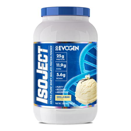 Izolat proteic din zer Isoject, Vanilla Bean, 750 g, Evogen