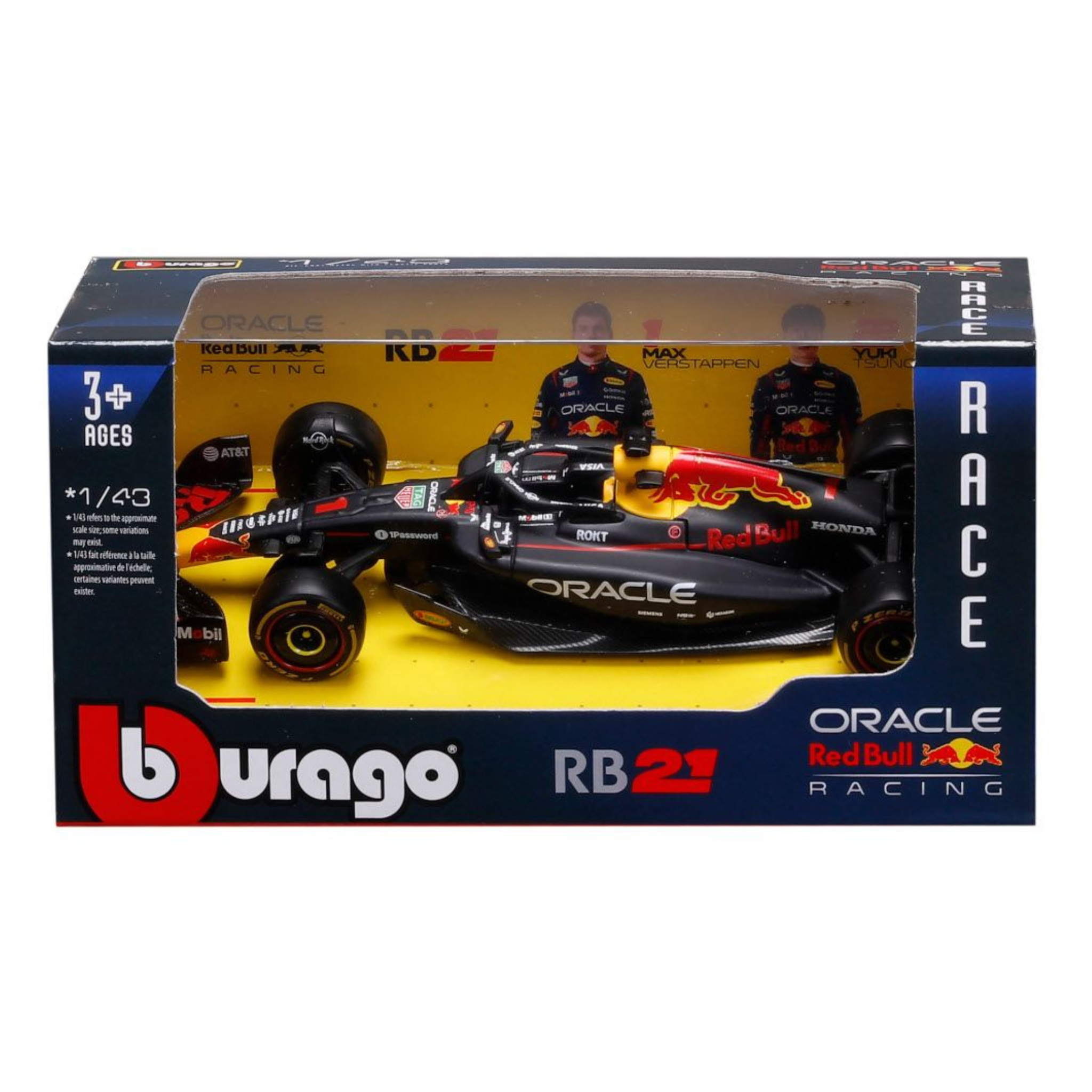 Macheta F1 Red Bull, 1:43, Max Verstappen, 3 ani+, Bburago