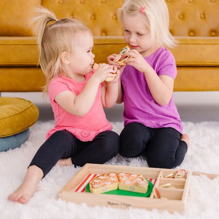 Set de joaca din lemn, Petrecere cu Pizza, + 3 ani, 6074863, Melissa & Doug 785693