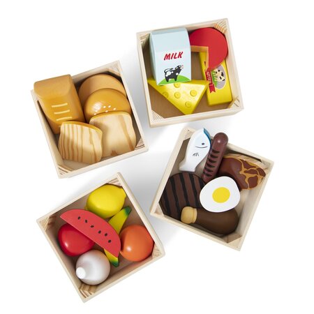 Set de joaca din lemn, Produse Alimentare, +2 ani, 21 piese, Melissa & Doug 785726