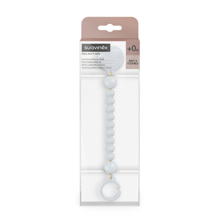 Lantisor din silicon pentru suzeta Colour Essence, Bleu, 0 luni+, Suavinex 785759