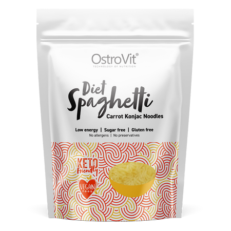 Paste noodles dietetice din konjac cu morcov, 400 g, OstroVit