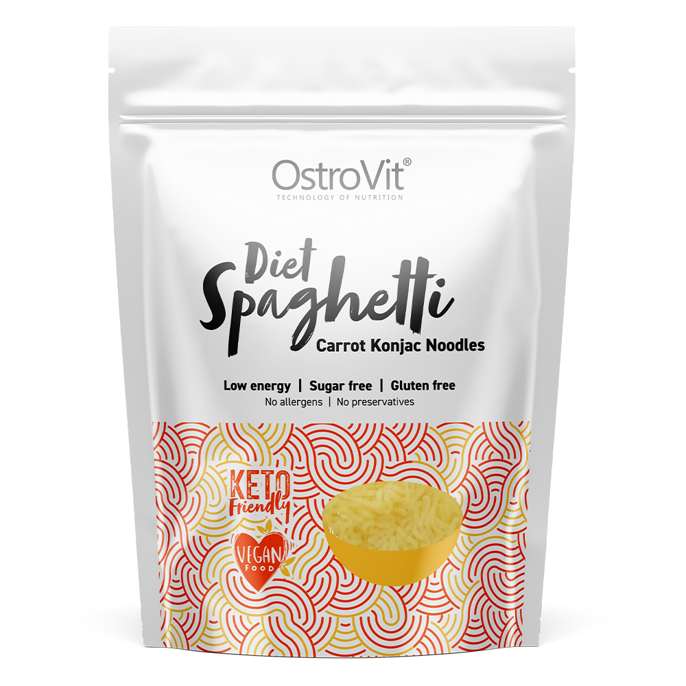 Paste noodles dietetice din konjac cu morcov, 400 g, OstroVit