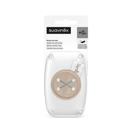 Lantisor cu panglica pentru suzeta Birdies, Menta, 0 luni+, Suavinex 785843