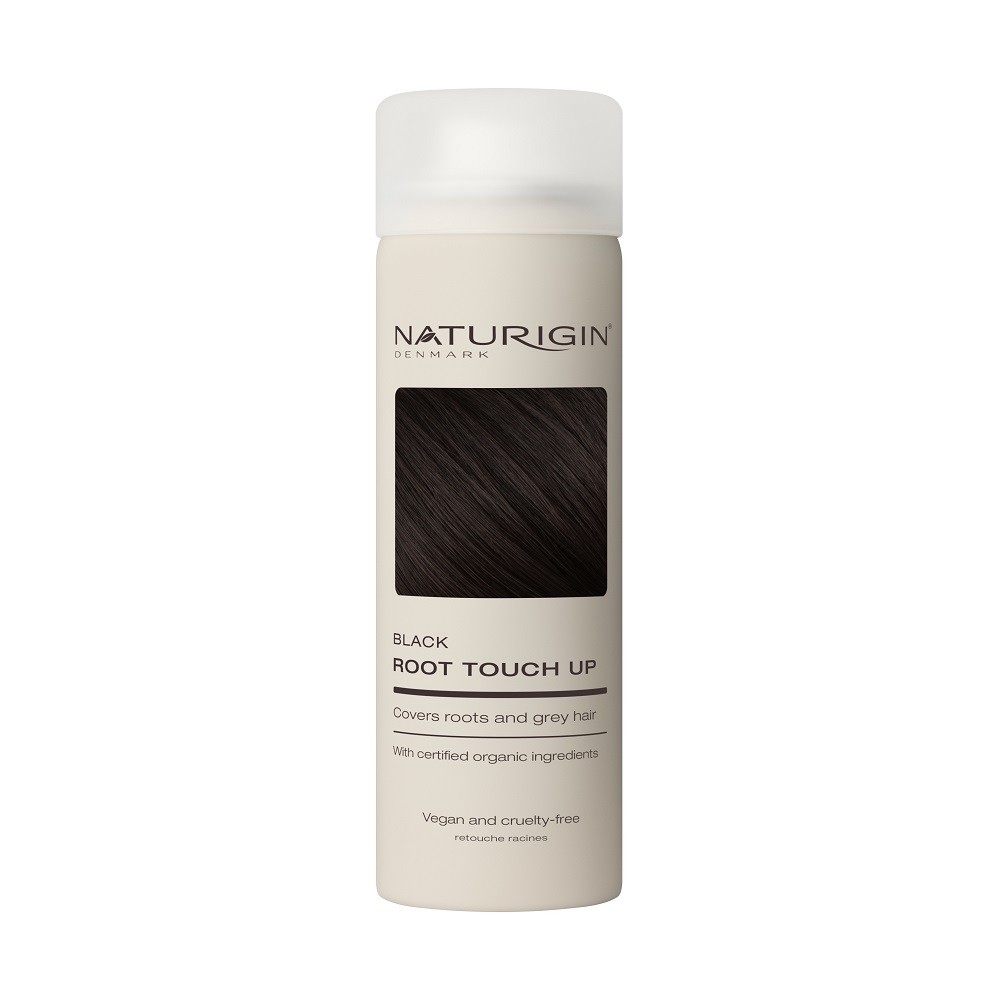 Spray pentru acoperirea temporara a parului alb la radacina Root Touch Up, Black, 75 ml, Naturigin