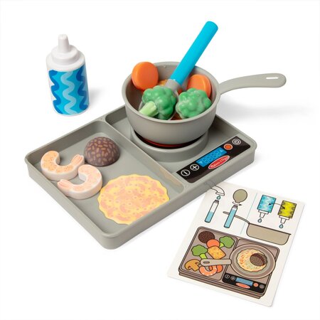 Set de joaca pentru gatit cu schimbarea culorii, Water Wow, +3 ani, 19 piese, Melissa & Doug 785880