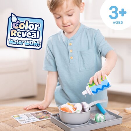 Set de joaca pentru gatit cu schimbarea culorii, Water Wow, +3 ani, 19 piese, Melissa & Doug 785876