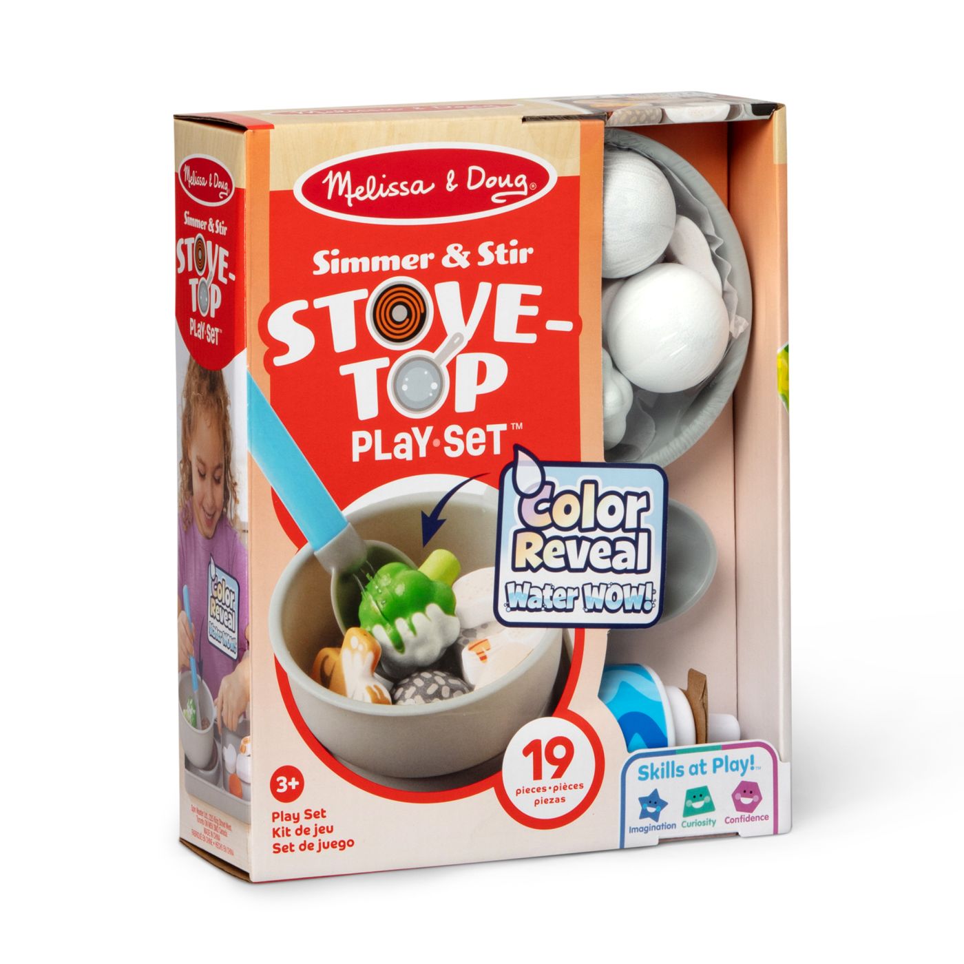 Set de joaca pentru gatit cu schimbarea culorii, Water Wow, +3 ani, 19 piese, Melissa & Doug