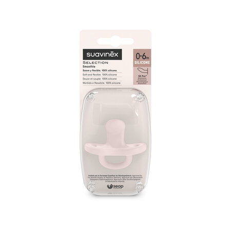 Suzeta anatomica din silicon SX Pro Soft Colour Essence, Roz, 0-6 luni, Suavinex 785891