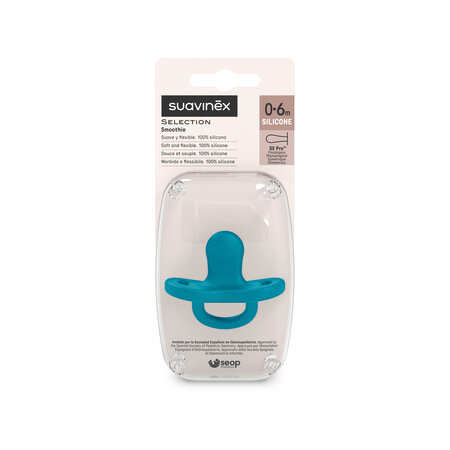 Suzeta fiziologica din silicon SX Pro Colour Essence, Albastra, 0-6 luni, Suavinex 785970