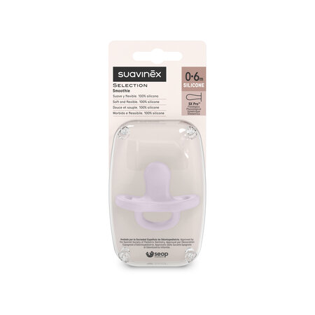 Suzeta fiziologica din silicon SX Pro Colour Essence, Mov, 0-6 luni, Suavinex 785975