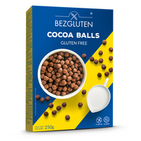 Bile de cereale cu cacao fara gluten, 250 g, Bezgluten