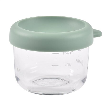 Recipient ermetic din sticla, Sage Green, 150 ml, Beaba 786659