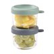 Set cu 2 recipiente pentru hrana, Mineral/Sage Green, 2x150 ml, Beaba 786650
