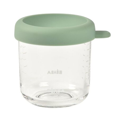 Recipient ermetic din sticla, Sage Green, 250 ml, Beaba