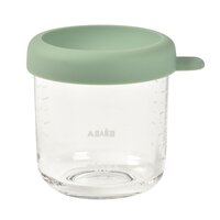 Recipient ermetic din sticla, Sage Green, 250 ml, Beaba