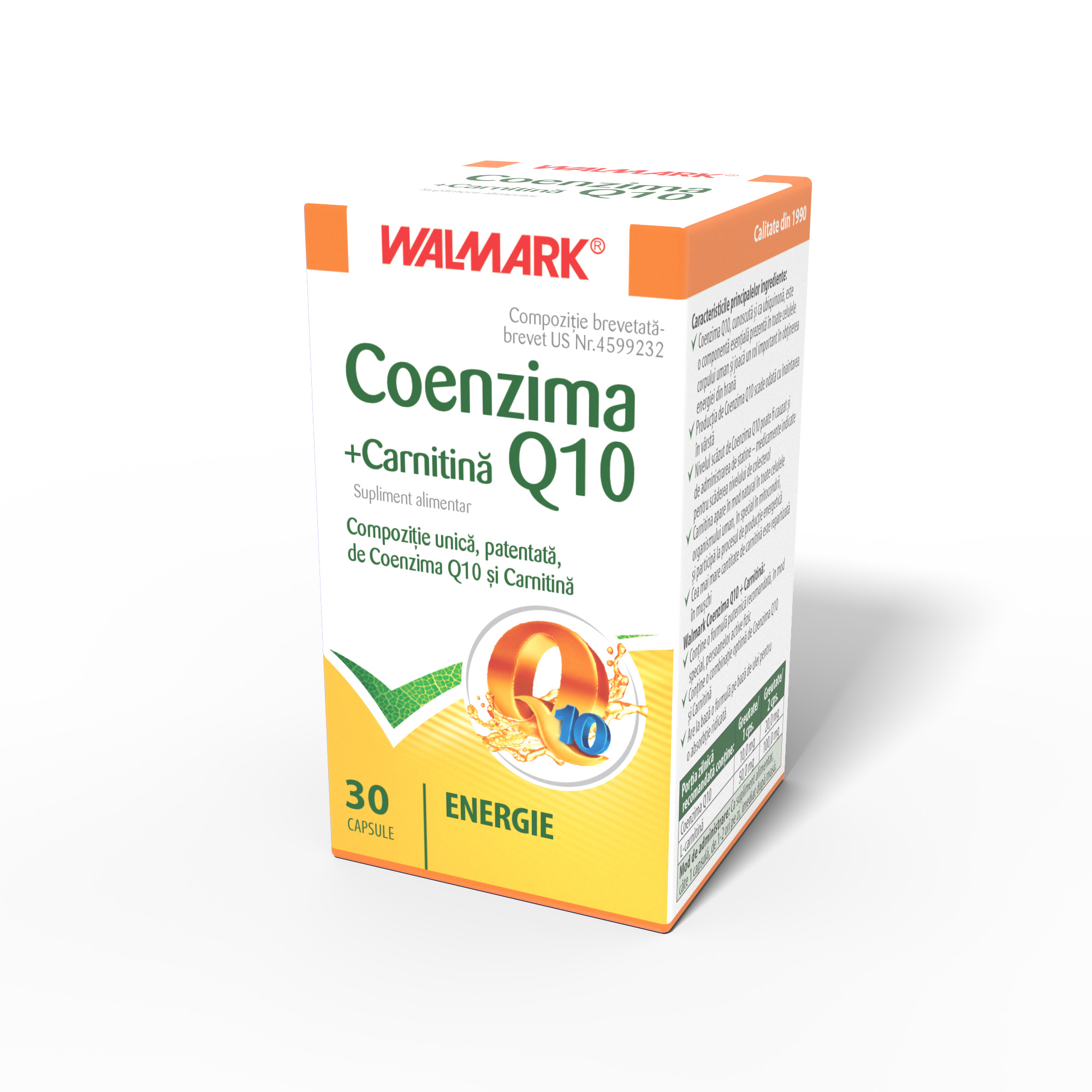 Coenzima Q10 + Carnitina, 30 capsule, Walmark