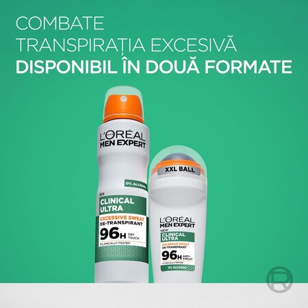 Antiperspirant spray pentru barbati Men Expert, Derma Control, 150 ml, Loreal 786084