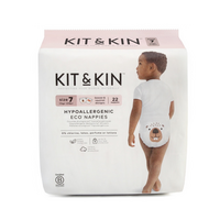 Scutece hipoalergenice Eco, Marimea 7, 17kg+, 22 bucati, Kit&Kin