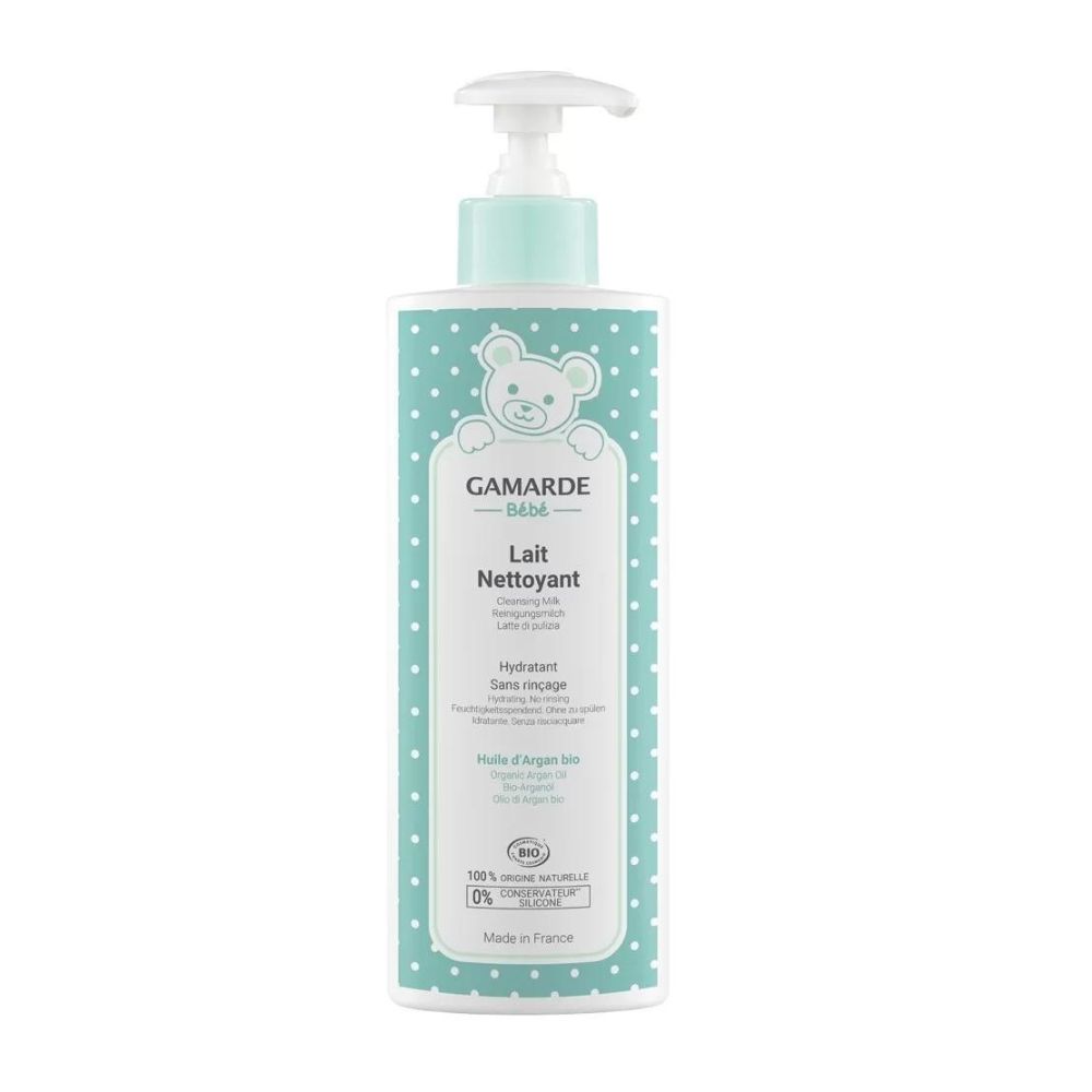 Lapte de curatare Bio zone delicate pentru bebelusi, + 0 luni, 400 ml, Gamarde