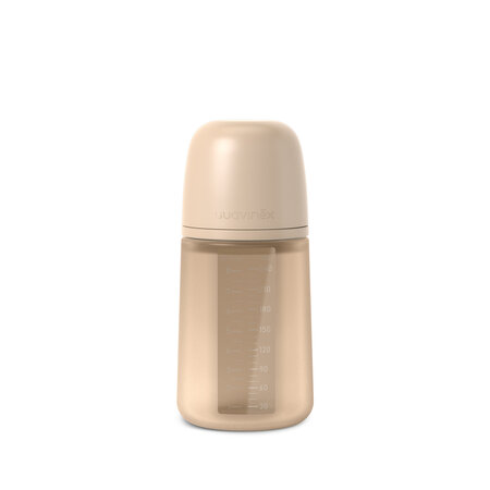 Biberon din silicon cu tetina SX PRo Soft debit mediu Colour Essence, Beige, 3 luni+, 240 ml, Suavinex 786358