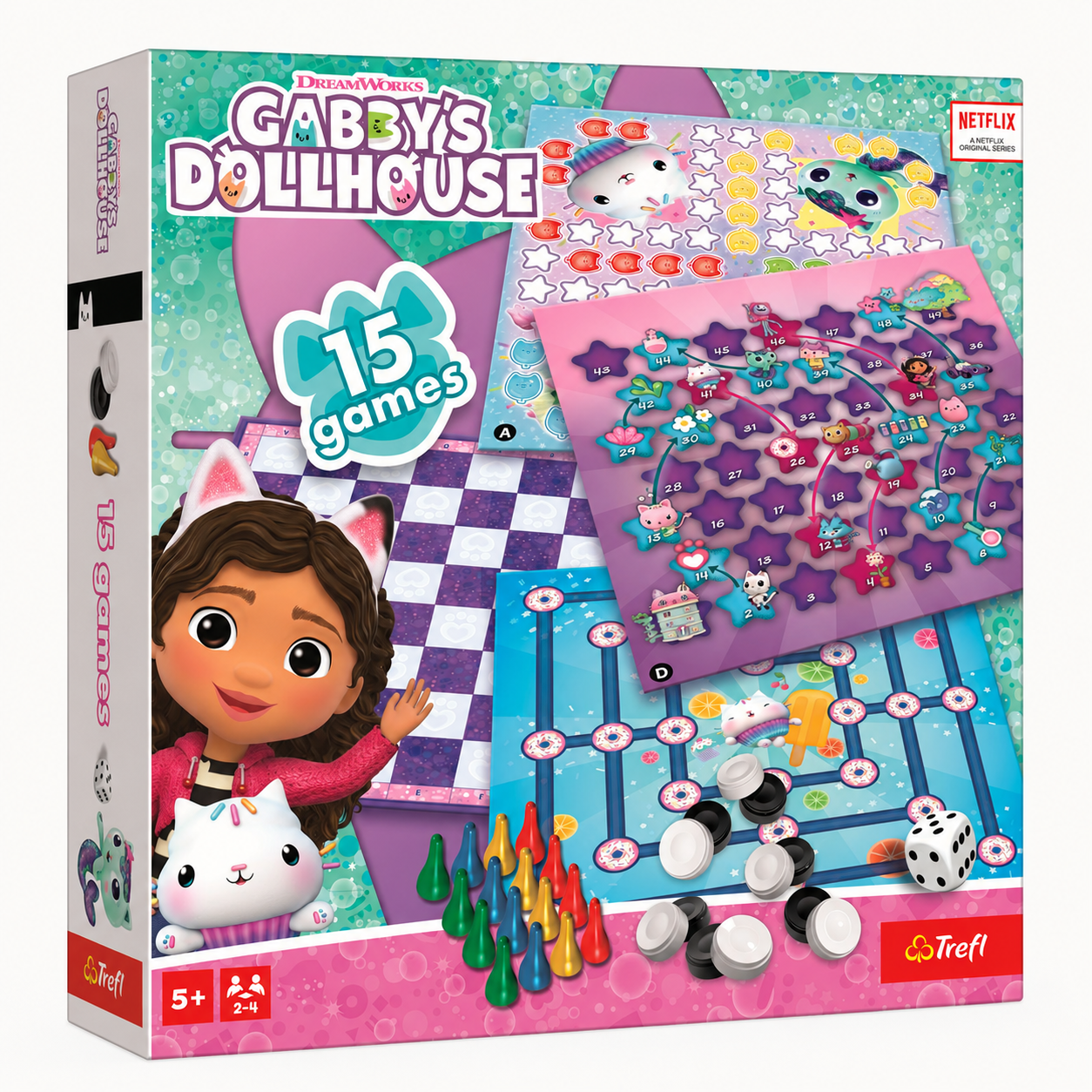 Set 15 jocuri Clasice Gabbys Dollhouse, 5 ani+, Trefl