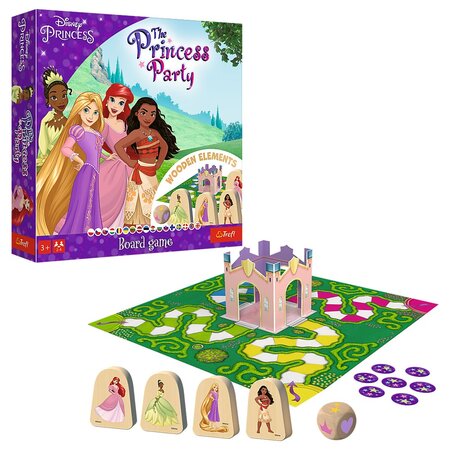 Joc de societate Petrecerea Printeselor Disney Princess, 3 ani+, Trefl 786393