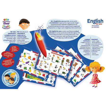 Joc educativ English for You cu Creion Magic, Trefl 786421