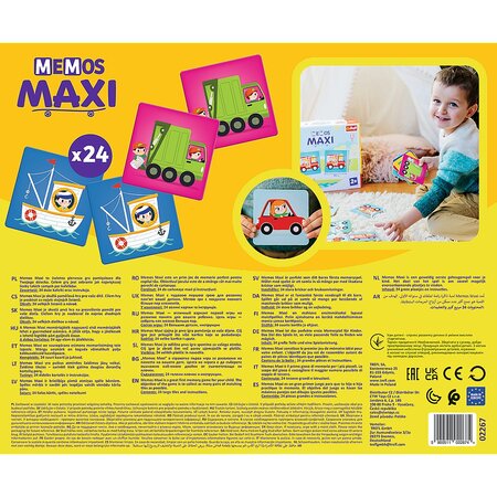Joc cu vehicule Memos Maxi, 2 ani+, Trefl 786432