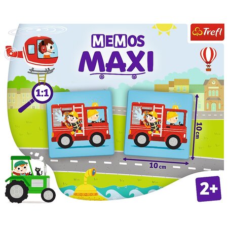 Joc cu vehicule Memos Maxi, 2 ani+, Trefl 786434
