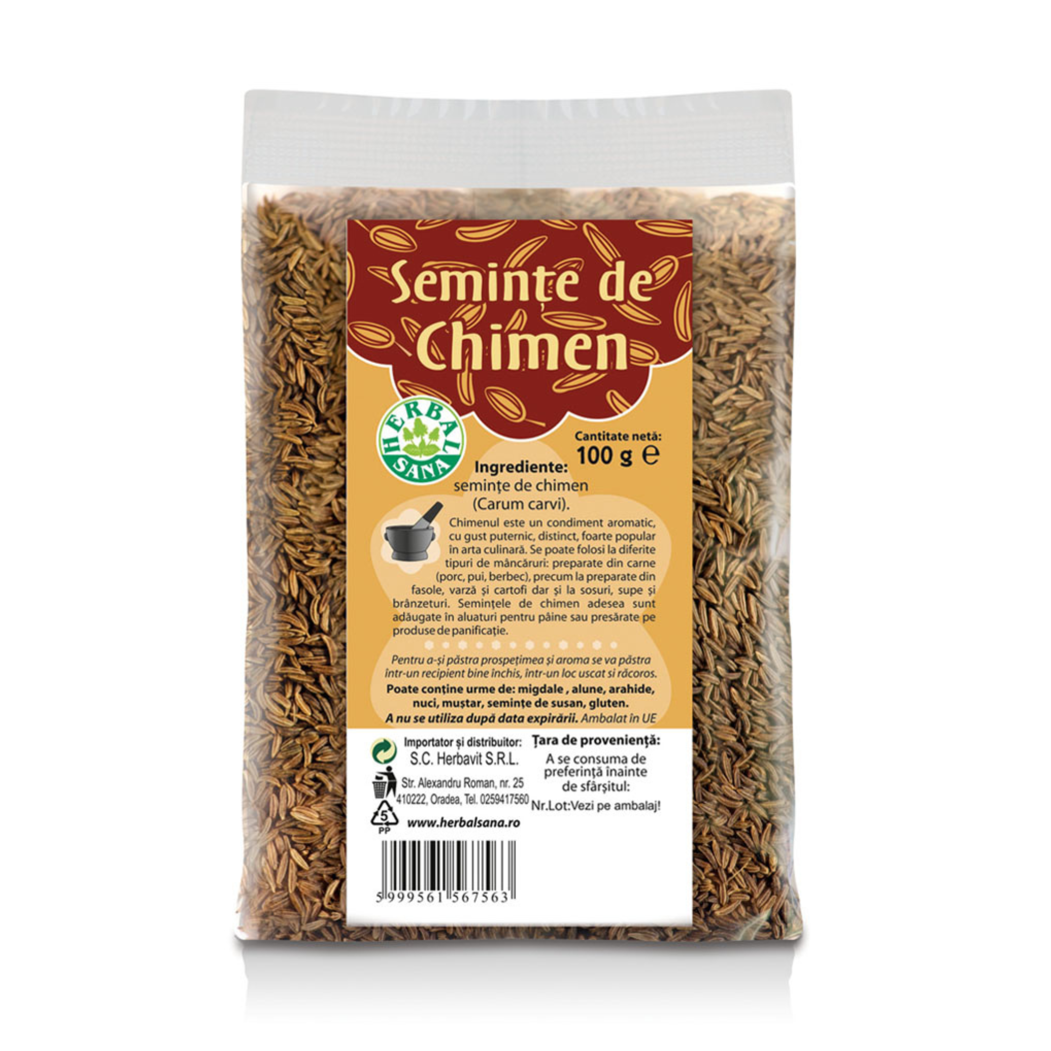 Seminte de chimen, 100 g, Herbal Sana