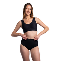 Lenjerie intima compresiva cu talie inalta, L, Negru, Slip, 1 bucata, Norseli