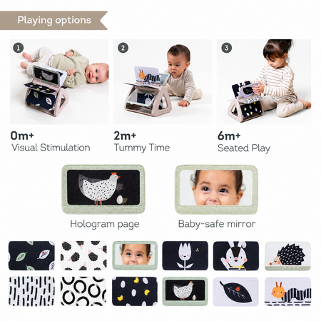 Jucarie Carte care se roteste, Black & White, 0 luni+, Taf Toys 786638