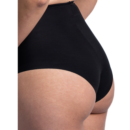 Lenjerie intima compresiva cu talie inalta, S, Negru, Slip, 1 bucata, Norseli 786593