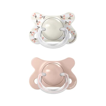 Suzeta fiziologica Sx Pro Mini Birdies, Roz, 0-2 luni, 2 buc, Suavinex 786695