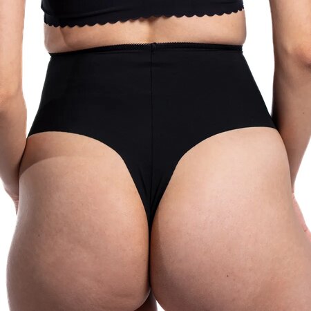 Lenjerie intima compresiva cu talie inalta, S, Negru, Tanga, 1 bucata, Norseli 786783