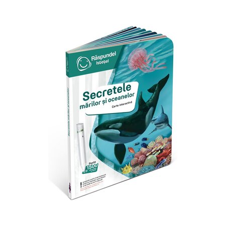 Carte interactiva, Secretele Marilor si Oceanelor, 6 ani+, Raspundel Istetel 787437