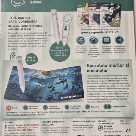 Carte interactiva, Secretele Marilor si Oceanelor, 6 ani+, Raspundel Istetel 787440
