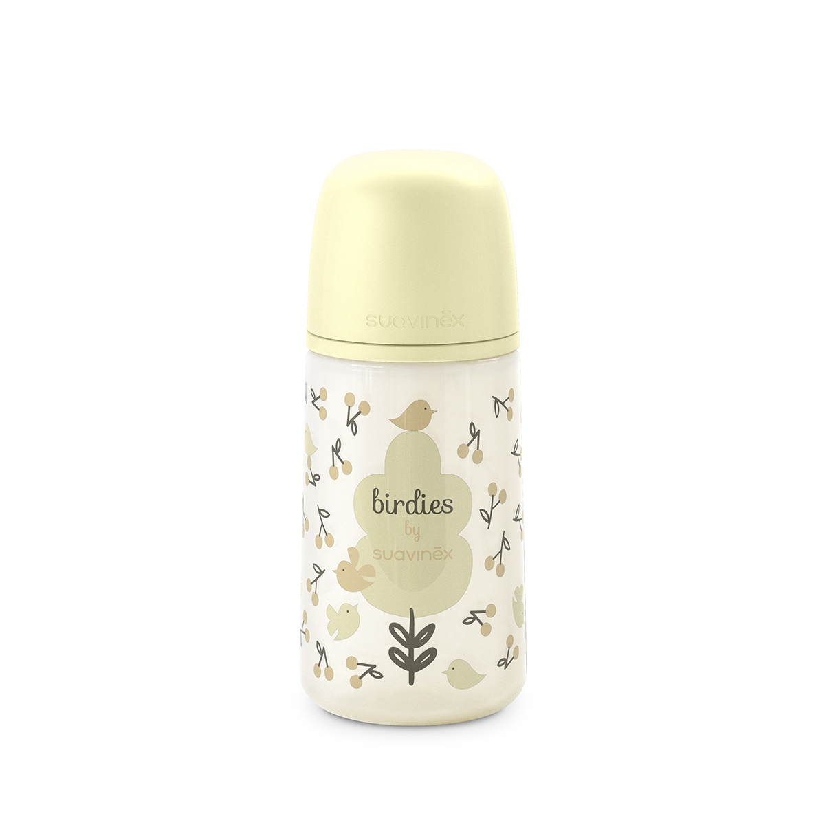 Biberon cu tetina flux mediu SX Pro Birdies, Vanilie, 270 ml, Suavinex