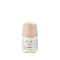 Biberon cu tetina debit lent S SX Pro Birdies, Roz, 0 luni+, 150 ml, Suavinex