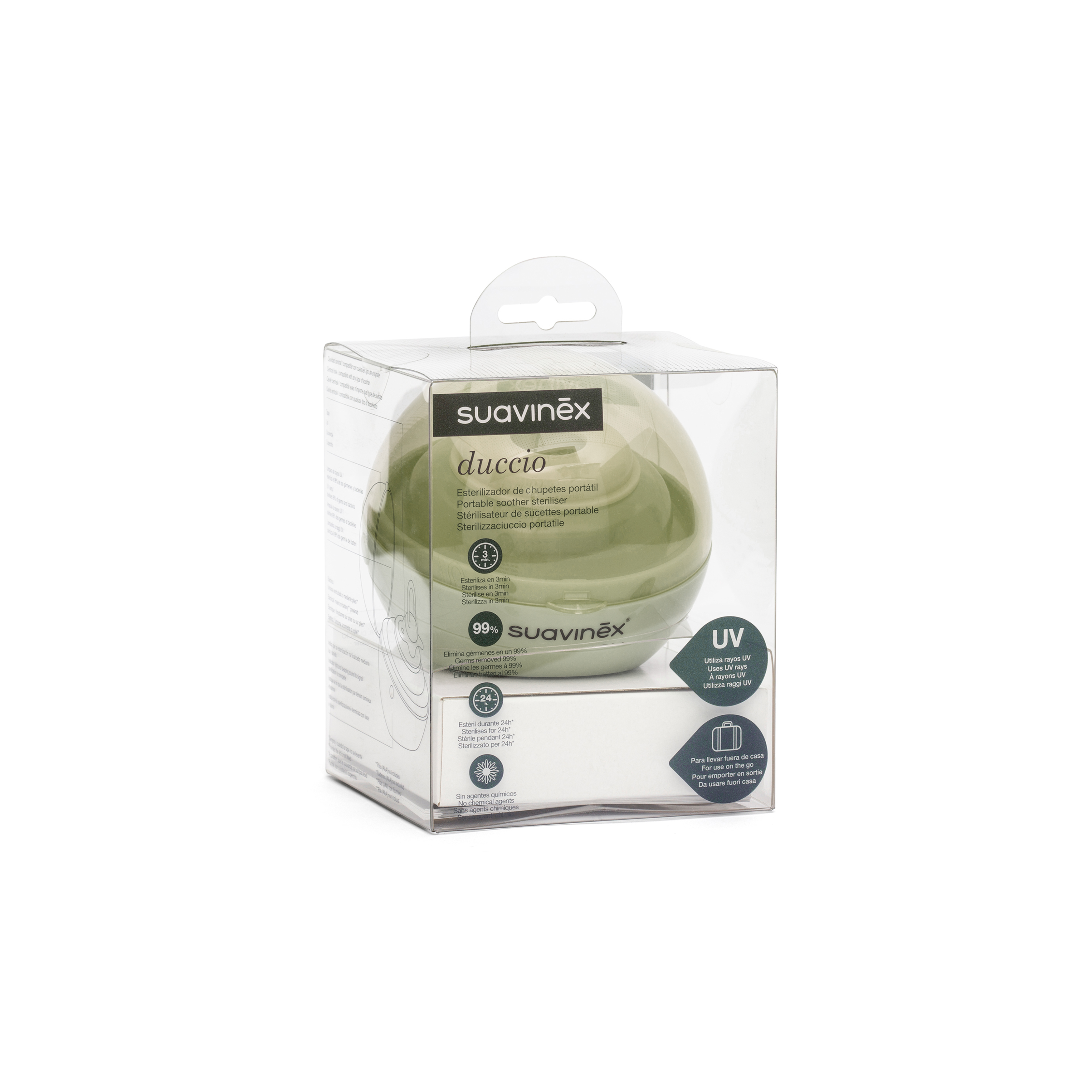 Sterilizator UV pentru suzete Duccio, Verde, Suavinex