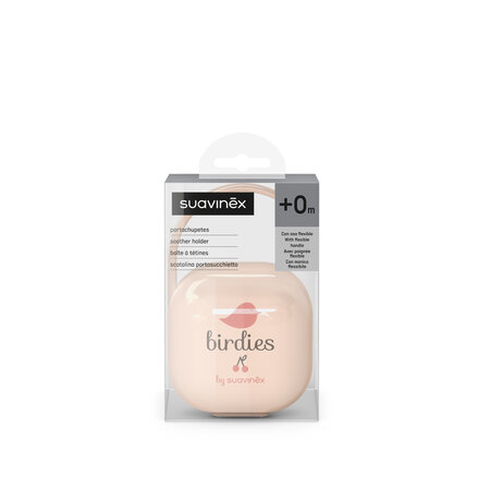 Cutie pentru suzete Birdies, Roz, 0 luni+, Suavinex