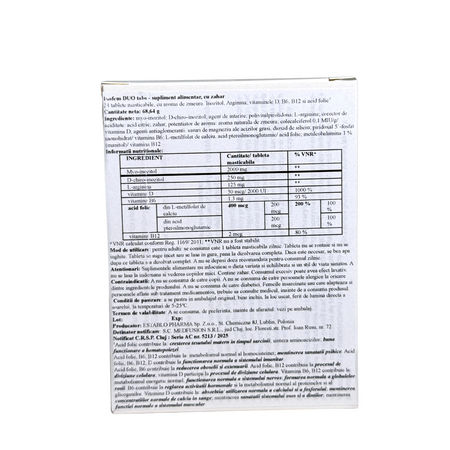 Inofem Duo, 24 tablete masticabile, Establo Pharma 786936