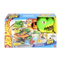 Statia de pompieri si batalia cu T-Rex, 4 ani+, Hot Wheels City