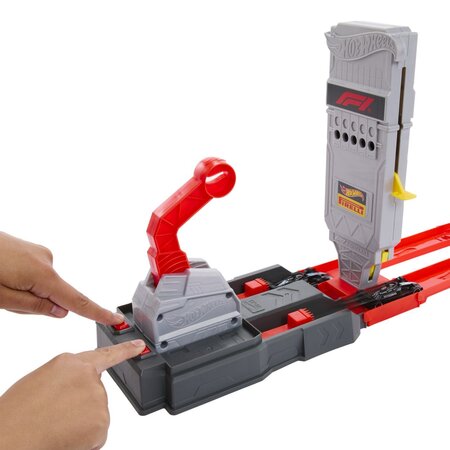 Circuit de curse Grid Start Formula 1 cu 2 masinute incluse, 3 ani+, Hot Wheels 787015