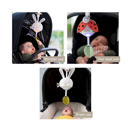 Jucarie muzicala pentru landou sau carucior, Ladybug, 0 luni+, Taf Toys 787039