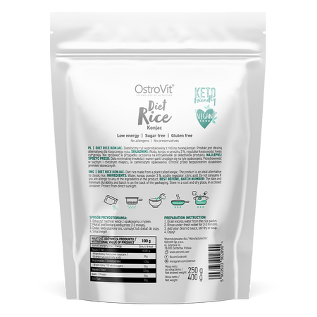 Orez din konjac, 400 g, Ostrovit 787087